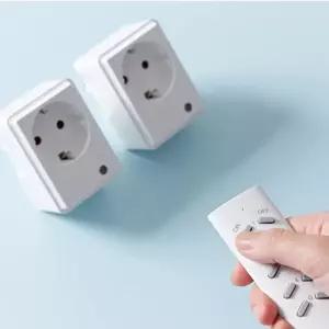 리모트 RF 콘센트 패널 터치 스틱 제어 플러그 2개