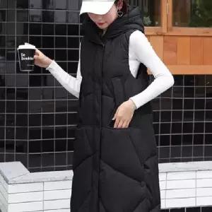 슬림 롱 패딩 조끼 보온성 좋고 가벼운 기능성 베스트 트렌디한 슬림핏 겨울 패션 아이템