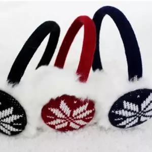 (선택 눈꽃니트귀마개(색상랜덤))재고정리 눈꽃 니트 방한 귀마개 패션 겨울 귀마개