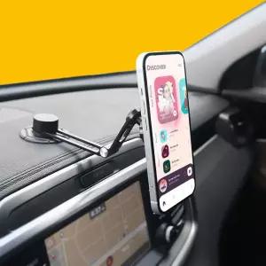 더뉴모하비 16~19 차량용 핸드폰 거치대 휴대폰 맥세이프 대시보드 관절 레일형 픽셀 스마트폰 거치대