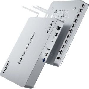 HDMI 미디어 플레이어 10 웨이 박스 USB 3.0 비디오 안드로이드 2K 와이파이 인 출력 H.265 60Hz