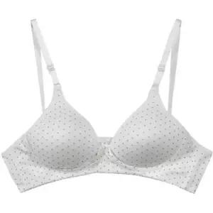 심플한 도트패턴 베이직 노와이어 B컵 브라 WFIPUAK