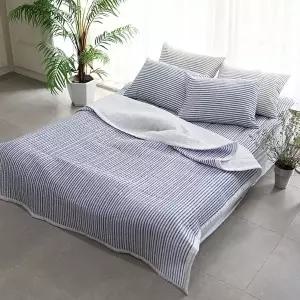 더크린 아리엘 시어서커 홑이불 Q블루 단품 (KYR-WB9E992)