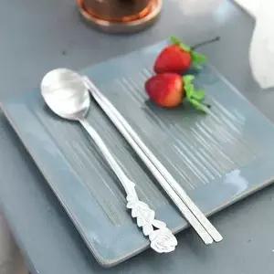스텐 BR45LC61 무광 스타일 로즈 수저세트 1P 고품질 숟가락 젓