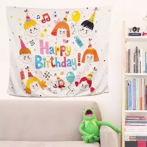 생일축하 아이들 대형 패브릭 포스터 (WFKBKT7)