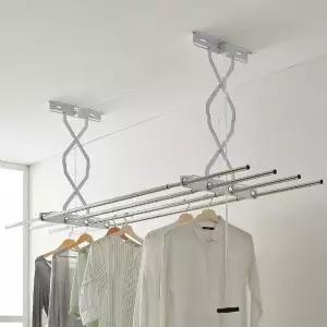 다용도실길이조절빨래봉 국산 스테인레스 렉 스텐 원룸세탁걸이대 2단 (WFKBCW6)