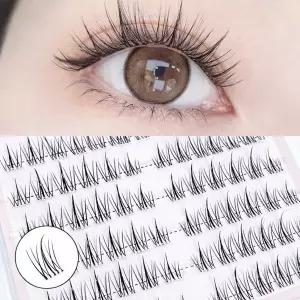 아이메이크업용 접착제없는 셀프 속눈썹 간편부착 재사용 가능 인조 속눈썹