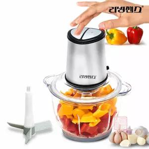 리빙센스 2.5L 유리용기 만능 멀티 전동 쵸퍼 다지기 마늘 야채 고기 양념 분쇄기 믹서기 박피기 M1025L