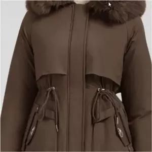 숏패딩 여자 패딩점퍼 기모 후드털 겨울 탈부착 털안감