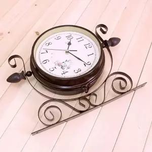 HWA 엔틱 양면 벽시계 원형 KI-323 (KYR-WB0490C)