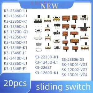 20pcs 마이크로 전원 스위치 K3-2235D-K1 K3-2268T SS-23E06-G5 K3-1336D-F1 SK-13D01-VG3 K3-1346E K3-241