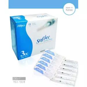 3cc 일회용주사기 주사침 실린지 100개 피부과 간호 병원