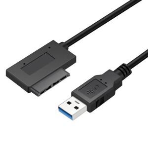 USB3.0-미니 소형 호환 Sata II 7+6 13Pin 어댑터 SATA 변환기 케이블(노트북 CD/DVD ROM 슬림라인 드라이
