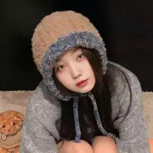 겨울 3컬러 소프트 포근한 퍼 로프백 귀달이 후드형 비니