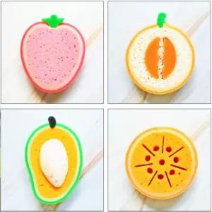 수세미 거품 모양 지브 과일 러쉬 스펀지 샤워 스폰지 타올 4종 목욕 청소 클리너