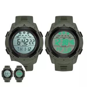 전자시계 군대시계 LED 방수 스톱워치 스티앙 그린