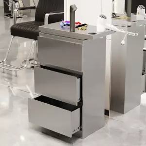 미용실 헤어샵 캐비닛 트레이 선반 철제 수납장 틈새 수납 정리함 미용카트