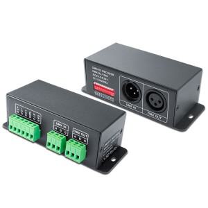 LTECH DMX512에서 SPI 신호 변환기 DC 12V-24V DMX 슬레이브 디코더 WS2811/WS2812 UCS1903/1912 TM1803 TM