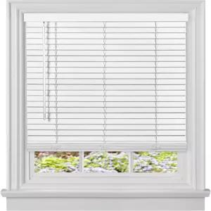 무선 룸 다크닝 플랜테이션 블라인드 가로 36인치 세로 52인치 2인치 비닐 슬랫 사이즈 흰색 마데라 팔사