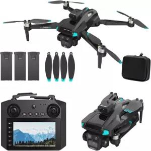 드론 4.5인치 스크린 카메라 5G 리모컨 6K HD FPV 라이브 비디오 고도 유지 제스처 셀카 원키 이착륙 3D