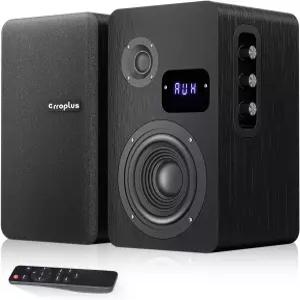 Orroplus 액티브 책장 스피커 70W 파워 레코드 플레이어 페어링 유선 광ARCRCAAUXBT 입력 하이파이 홈