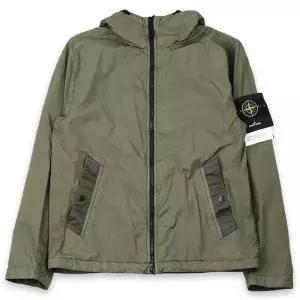 스톤 남성 와펜 패치 크링클 랩스 나일론 후드 자켓(밀리터리) L1S15 4100001 S0A