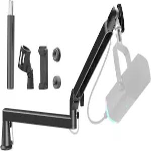 프리즈모라 로우 프로파일 마이크 암 15cm 추가 라이저 조절 붐 금속 책상 장착 스탠드 케이블 관리 유연한