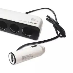 자동차 시거잭 USB 충전기 멀티 소켓 탭 플러그 3구