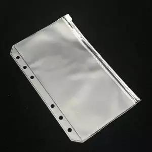 6공 A6 다이어리 반투명 현금 지퍼백 속지