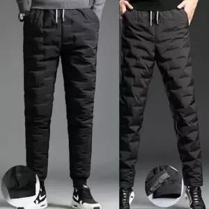 패딩슬랙스팬츠 남자패딩바지 조거밴딩바지 패딩팬츠 기모 밴딩 바지 골프