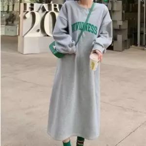 비비드 베이직 원피스 캐주얼 기모 롱 심플 데일리 캐주얼원피스 베이직원피스 기모원피스 롱원피스