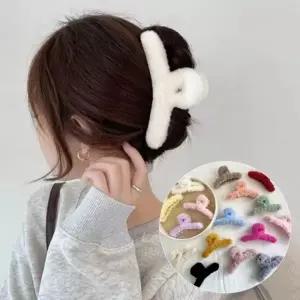 Ludia 13cm 겨울 헤어집게핀 빅사이즈 퍼 집게 머리핀