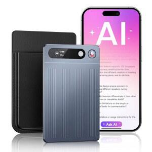 [미국배송] 구독이 없는 AI 음성 녹음기 전사가 있는 노트 요약 147개 언어를 지원하는 번역 노이즈 캔슬링 APP 제어가 가능한 64GB 휴대용 오디오 녹음기