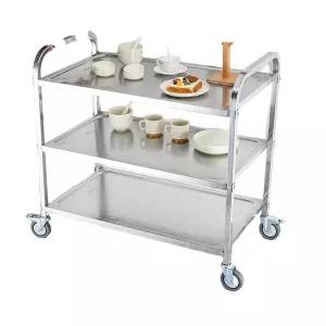 스텐 3단 식당 식당용 서빙 트롤리 서빙차 웨건 서빙카 무빙