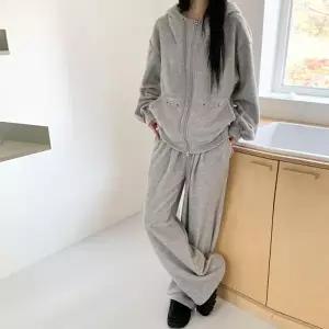 [다잇템] 여성 보온 빅사이즈 집업 트랙수트 넓은 후디 세트