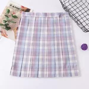 스카이퍼플 학생 교복치마 기장선택 체크패턴 교복 (WFKC2U0)