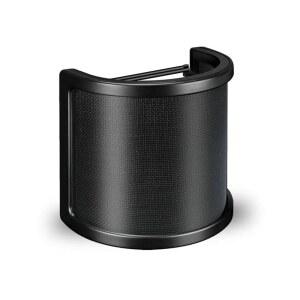 [미국배송] 마이크용 팝 필터 블랙 쉴드.메탈 메시 레이어 마이크 윈드스크린 커버 콘덴서 스튜디오 쉴드 마스크 보컬 녹음용 스트리밍.AT2020 안티 스프레이 네트