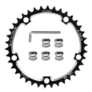 [미국배송] JZLTECH 130BCD 원형 자전거 체인링 38T 40T 42T 44T 46T 50T 52T 56T 58T 60T 좁은 와이드 8 9 10 11 12 스피드 로드 바이크용 싱글 체인링