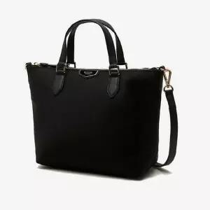 [헤지스](대구신세계)[HAZZYS ACC] 블랙 로고 가죽배색 나일론 토트백 HIBA6E301BK