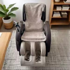 최고급 마사지의자 천갈이 시트 안마의자 커버 미용 오염 카멜+카키 특대형-XL