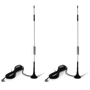 Proxicast 6.5~8 dBi 게인 외부 자기 부하 코일 4G 안테나 AT&T 나이트호크 M5 / MR5100, M1 MR1100, Velocity 2, Verizon Jetpack 8800L 및 기타 MiFi 핫스팟(ANT-124-TS9-2PK) 커넥터 포함