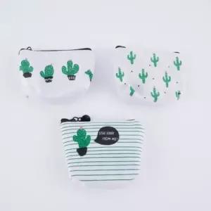 여행용 파우치 지갑 컬러 미니 선인장 색상랜덤 휴대용 동전 수납 (WFKE4PV)