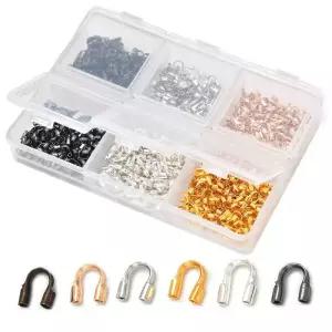 얇은철사 600개 6색 황동 와이어 가디언 케이블 보호기 쥬얼리 위한 U 가드 루프