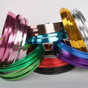 얇은철사 3m조각 5mmX1mm 5mm 너비 1mm 두께 플랫 알루미늄 와이어 목걸이 팔찌 쥬얼리 위한 공예