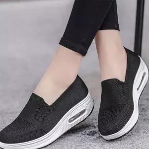 여성용 운동화 민무늬 5컬러 푹신 웨지힐 키높이