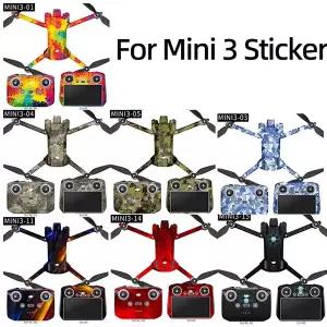 DJI MINI 3 드론 바디 PVC 스티커 안티 스크래치 보호 필름 DJI RCRC-N1 조종기 플랫 스킨 가드 액세서리
