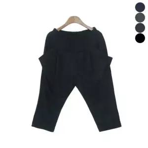 배기바지 시원한바지 여름 밴딩 7부 남성 절개포켓 (WFKBXFA)