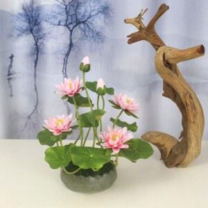 조화 화분 법당 연잎 그린 승진축하 취임 같은 A 놓인 꽃다발 작은 핑크 오렌자스민