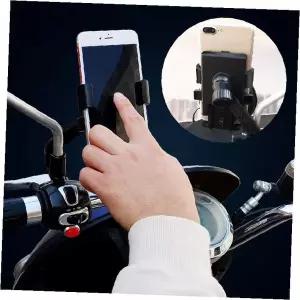 오토바이 핸드폰 거치대 스마트폰 홀더 핸들바 장착 회전 조절 네비게이션 고정
