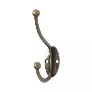 2단 옷걸이 후크 (10p 브래스) DK81벽행거 2단고리 다용도 수납